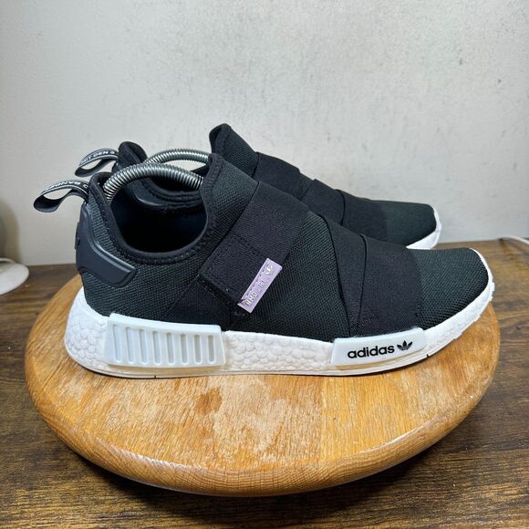 Adidas Originals NMD R1 Slip On Women's Size 11 Leather‎ Shoes Sneakers GW5698 - Picture 1 of 8